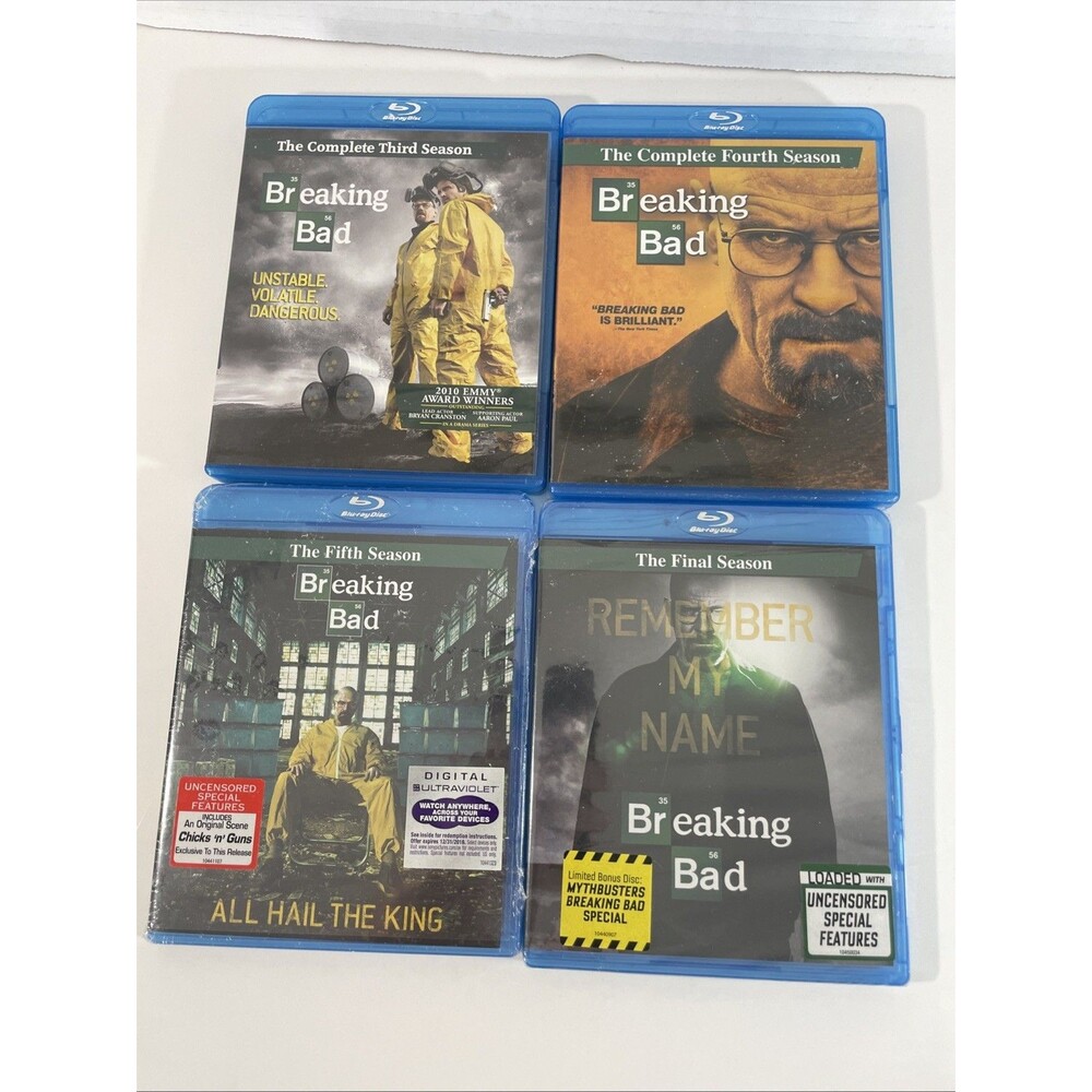 Breaking Bad Blu-ray Lot Seasons 3, 4, 5 & Final Seasons – 5 & Final Sealed